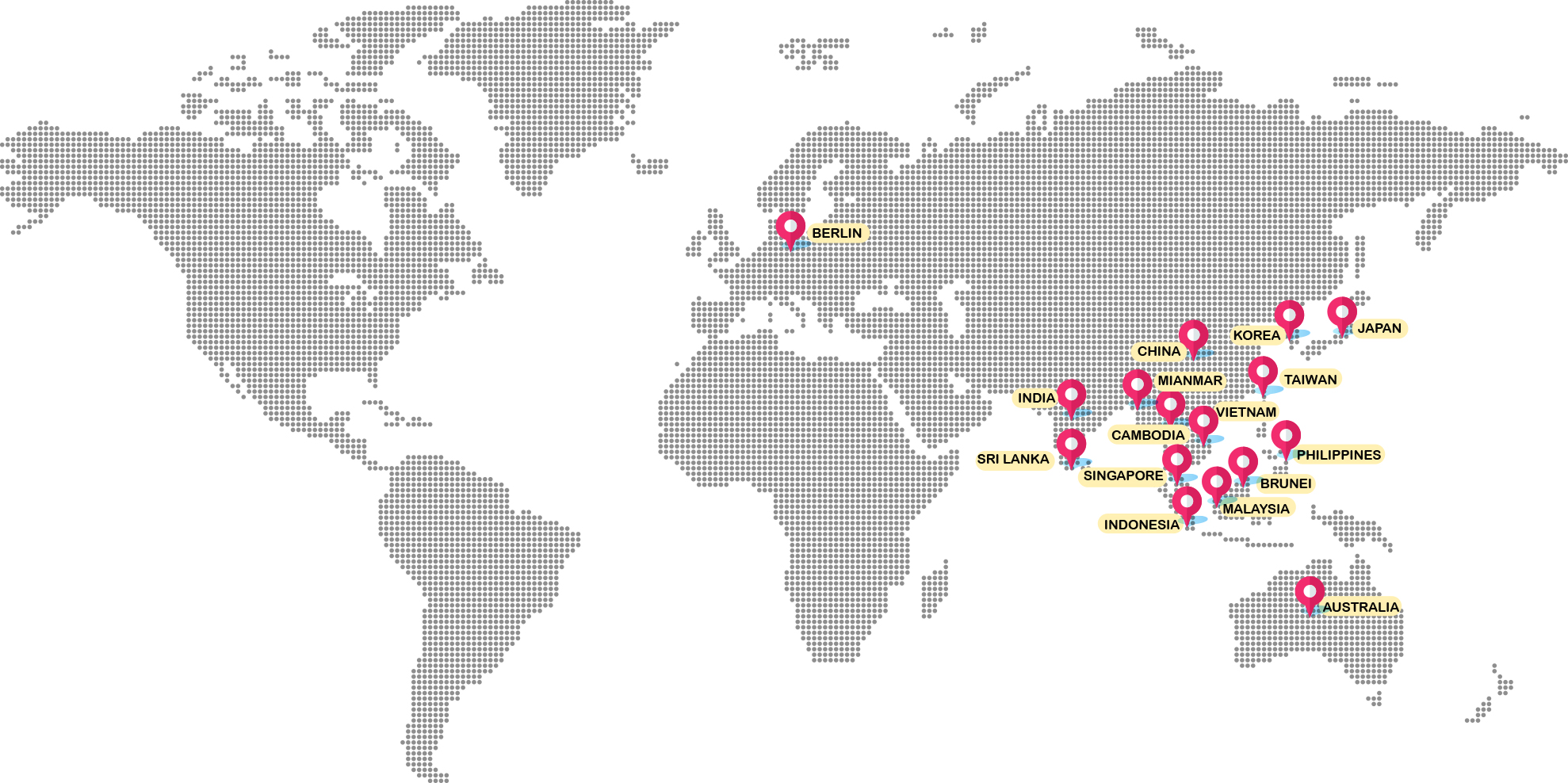 Map - Locations Where The Company Can Perform