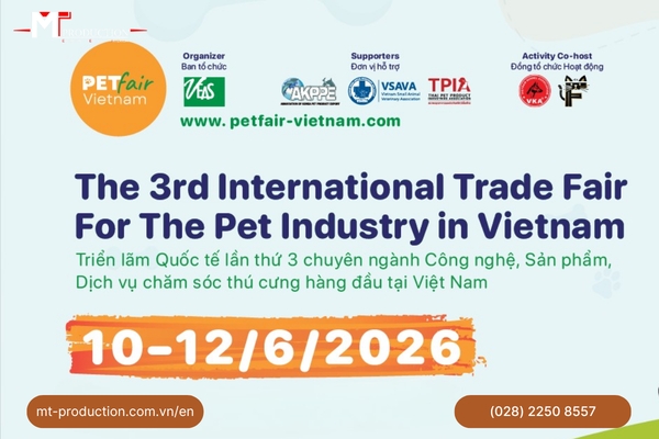 MT-PRODUCTION – Nhà Thầu Thi Công Gian Hàng Triển Lãm Pet Fair Vietnam 2026