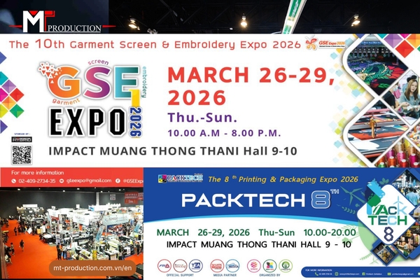 MT-PRODUCTION – Nhà Thầu Thi Công Trọn Gói Gian Hàng Tại GSE EXPO 2026 (Garment Screen & Embroidery Expo) Bangkok