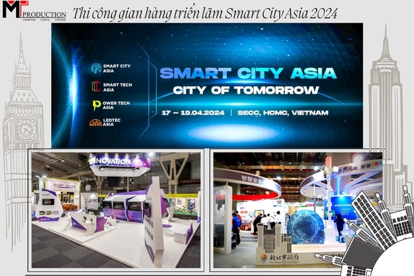 Exhibition construction for professional Smart City Asia 2024 booth