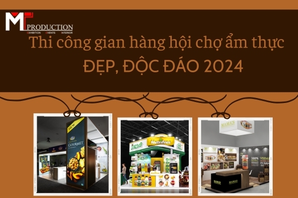 Exhibition design and construction of unique food fair booth in 2024