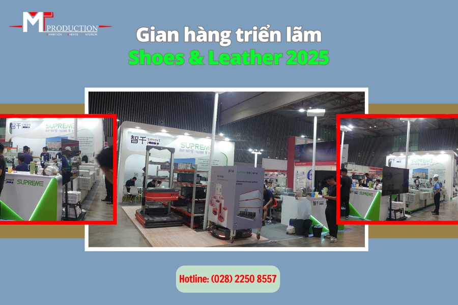 Design and construction of the Shoes & Leather exhibition booth - Vietnam
