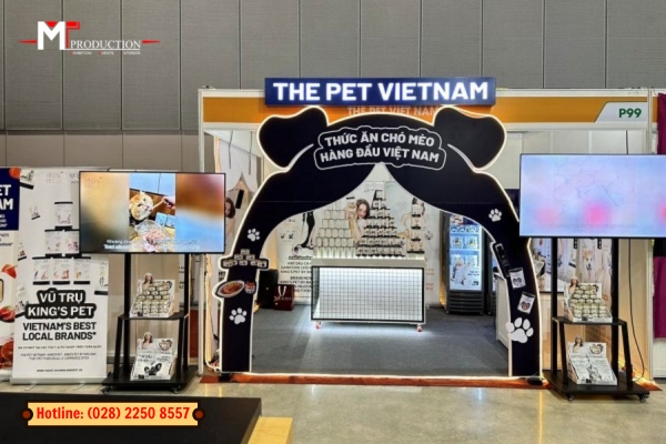 Ý tưởng thiết kế gian hàng triển lãm Petfair Vietnam 2025 hút mắt người tham quan